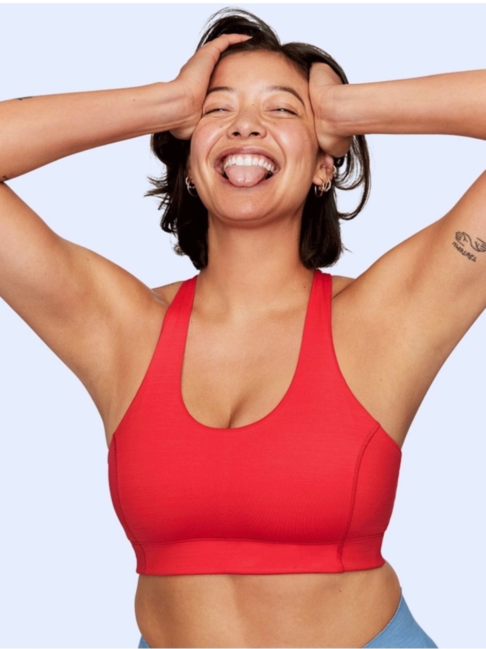 Outdoor Voices Doing Things Bra in Red